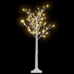 vidaXL cu lumină LED Decorațiune de Crăciun Brad Salcie Aspect natural 120cm. Exterior Electric Alb