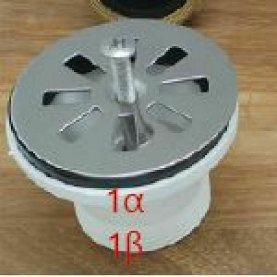 Gloria Supapă Din Plastic Pentru Duș Cu Ieșire 80 Mm Argintie