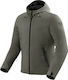 Rev'IT Traffic H2O Winter Men's Motorcycle Jacket Softshell Waterproof Dark Green