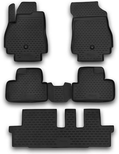 Novline Satz Vorder- und Hintermatten Wannenartig 5Stück aus TPE für Chevrolet Orlando 2011+ Schwarz