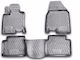 Novline Set of Front and Rear Mats 4pcs Tray Type for Nissan Qashqai+2 2008 Black