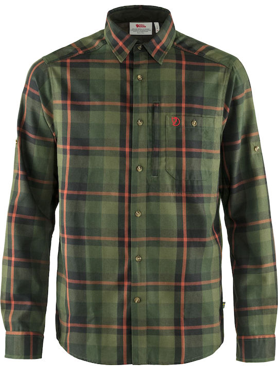 Fjallglim Langärmlig Flanell Hemd Geprüft Grün