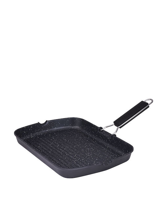 Muhler Hanna Grill aus Druckguss-Aluminium mit Steinbeschichtung 32cm