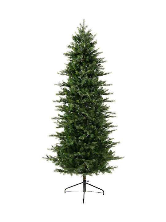 Grandis Slim Fir Christmas Slim Green Tree with Metallic Base and Built in Branches H180cm