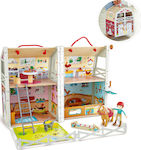 Hape Η Φάρμα Των Πόνυ Σε Βαλιτσάκι Holzpuppenhaus E3409