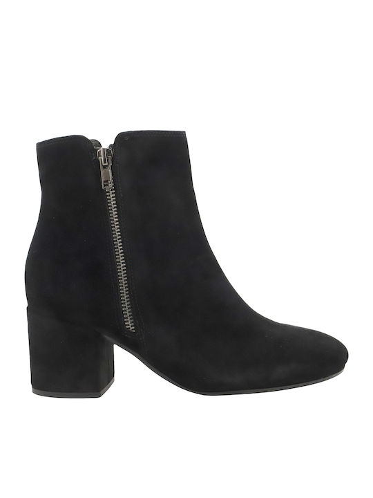 Wildleder Stiefeletten Damen Schwarz