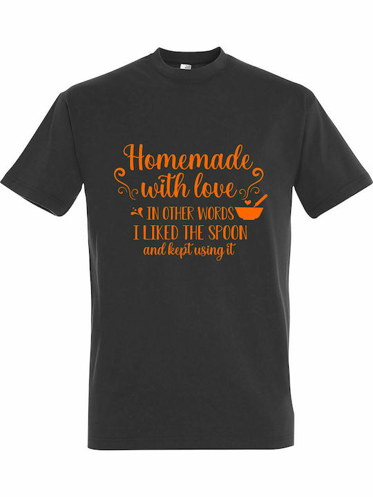T-shirt Unisex " Homemade with Love ", Dark grey