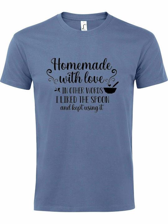 T-shirt Unisex " Homemade with Love ", Denim