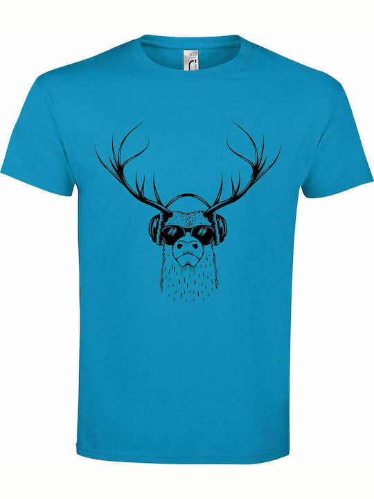 T-shirt unisex " Animal Deejay ", Aqua