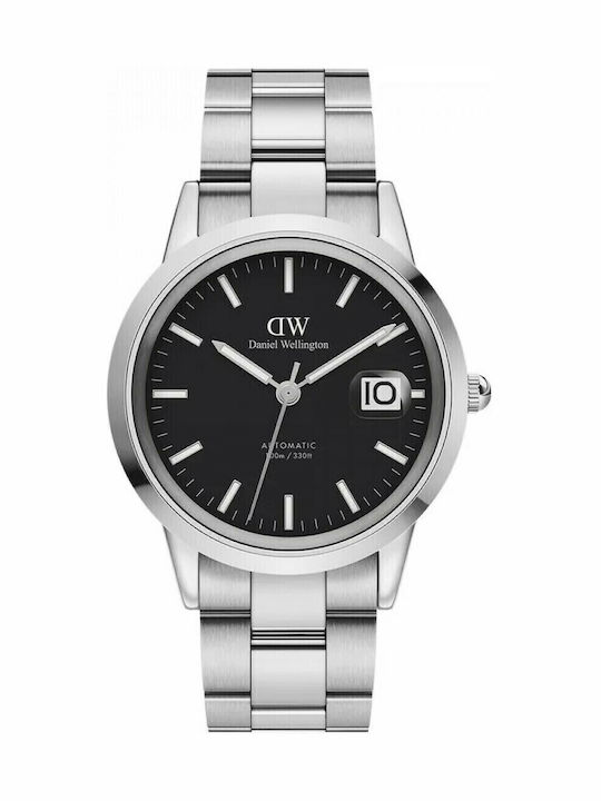 Daniel Wellington Iconic Link Ανδρικό Ρολόι 40mm Αυτόματο με Ασημί Μεταλλικό Μπρασελέ
