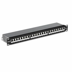 Trendnet Patch Panel Shielded για Rack 1U 19" 24 Θυρών cat6a Μαύρο