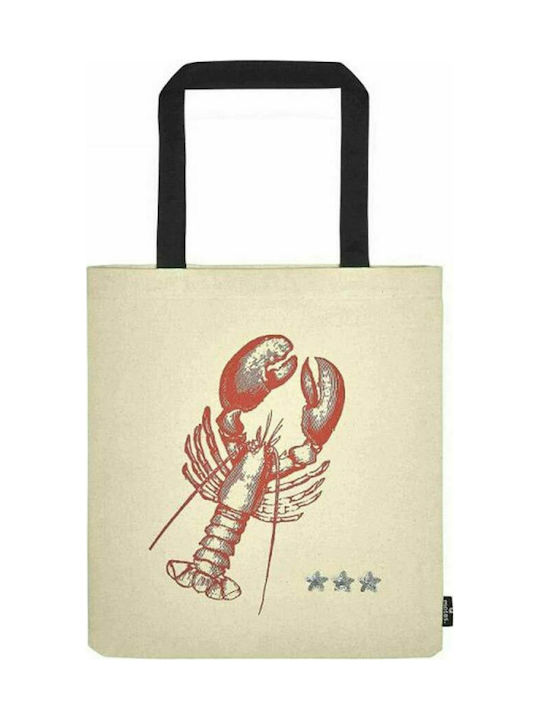Moses Lobster Βαμβακερή Τσάντα για Ψώνια σε Μπεζ χρώμα