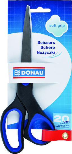 Donau Soft Grip Schere 20cm mit Metallisch Klinge Schwarz 1Stück