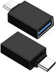 Powertech Convertor USB-C masculin în USB-A feminin (CAB-UC057)
