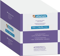 Alfashield Non-Sterile Gauze Pads 10x10cm 4ply Non Woven 100pcs