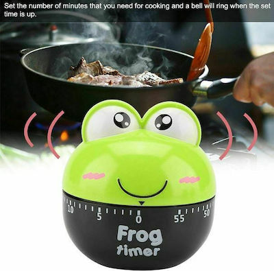 Countdown Analog Kitchen Timer Frog Green