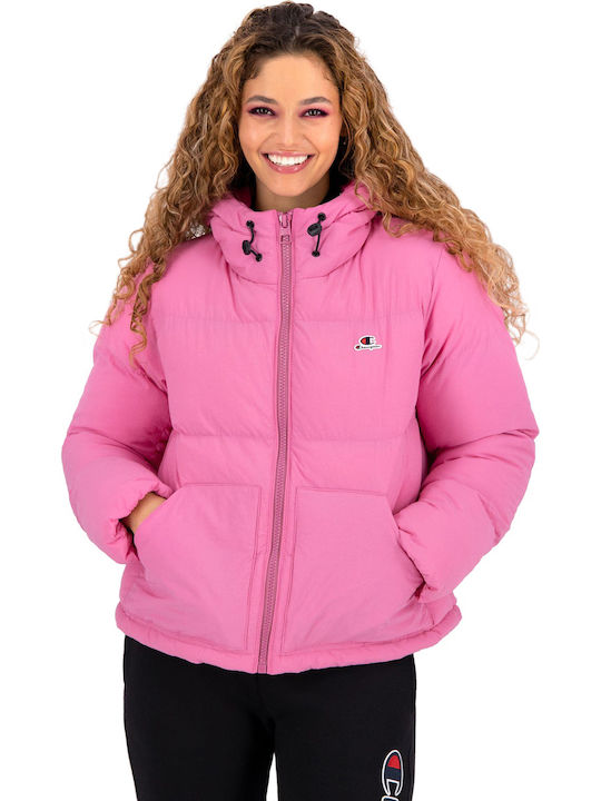 Scurtă Jachetă de femei Puffer Fuchsia