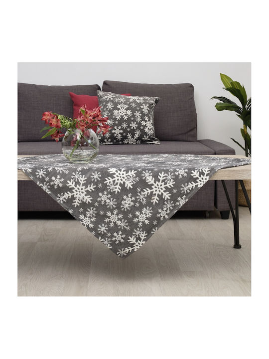 Dimeco Chenille Christmas Tablecloth Runner Fabric Gray L180xW40cm 1pcs