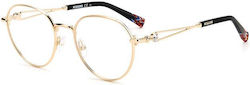 Missoni Metal Eyeglass Frame Gold MIS 0077 J5G