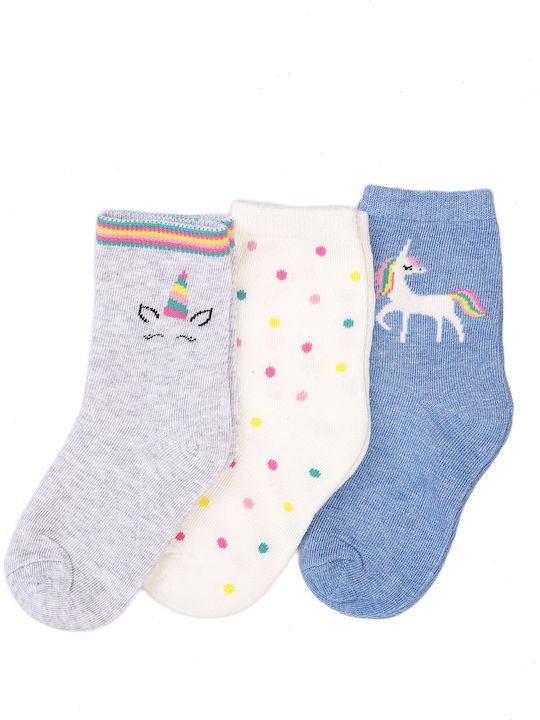 Minoti Girls 3 Pack Knee-High Socks Multicolour