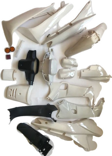 Motorcycle Plastic Set White Plastic Kit for Honda Supra 125 X White 1pcs