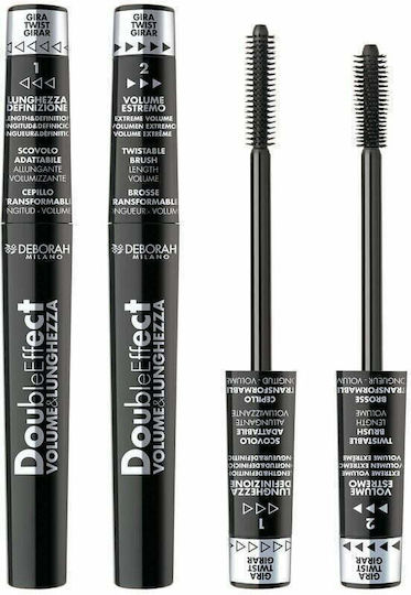 Deborah Milano Double Effect Volume & Length Mascara for volume & Length Black