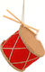 Drum ornament red small 11cm