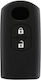 Silicone Car Key Cover Case with 2 Buttons for Mazda Black