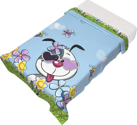 Beauty Home Baby Cot Blanket Waffle Light Blue 95x145cm