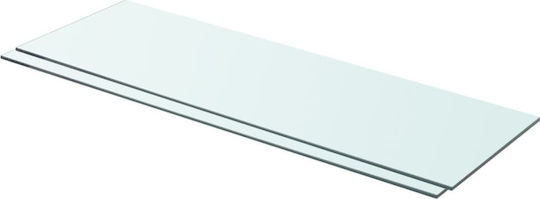 Rafturi De Perete Transparente (2 Bucăți) 80x25x0.8 Cm