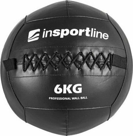 inSPORTline Wall Ball Μπάλα Medicine 35cm , 6kg σε Μαύρο Χρώμα