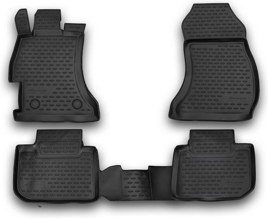 Novline Satz Vorder- und Hintermatten Wannenartig 4Stück aus TPE für Subaru XV 2012+ Schwarz