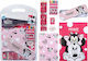 Cerda Minnie Kids Stationery Set with Pencil, Sharpener, Eraser, Notepad and Pencil Case 16pcs