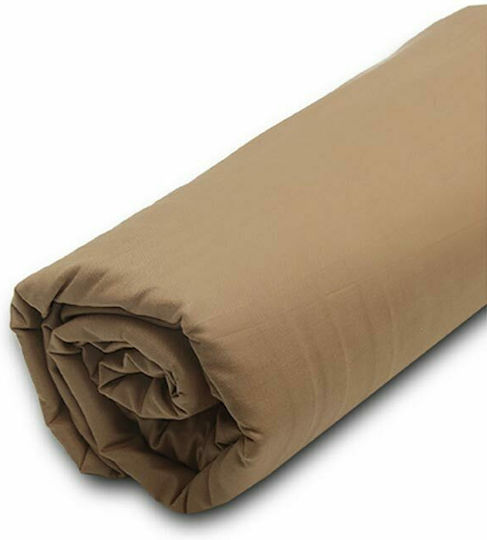Sunshine Sheet for Single Bed with Elastic 100x200+20cm. Menta 152 5 Brown