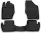 Novline Set of Front and Rear Mats 4pcs Tray Type for Peugeot 107 / 308 Black