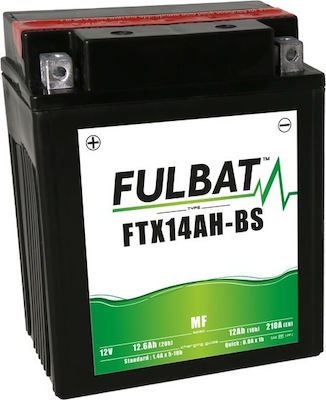 Fulbat Μπαταρία Μοτοσυκλέτας FTX14AH-BS με Χωρητικότητα 12Ah AGM MF 12V 210A