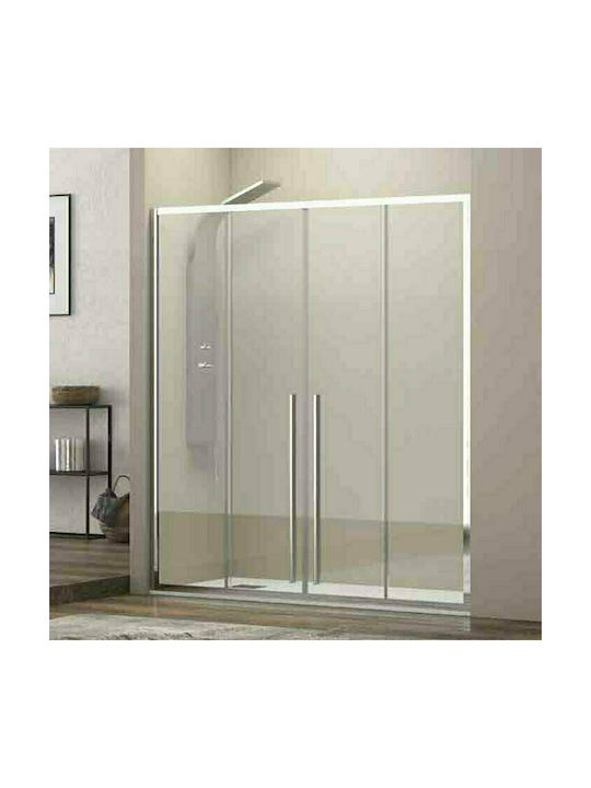 Karag Elysium 600 Shower Screen for Shower with Sliding Door 100x200cm Clear Glass
