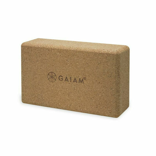 Gaiam Cork Yogablock in Braun Farbe