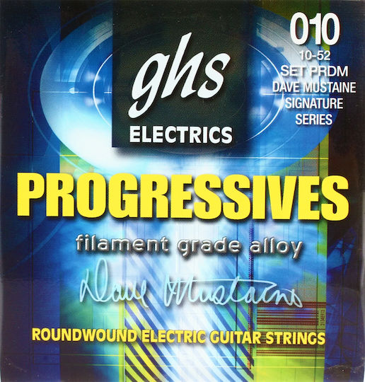 GHS Strings Progressives Σετ Χορδών Synthetic Core Ηλεκτρικής Κιθάρας 10 - 52" Thin-Thick