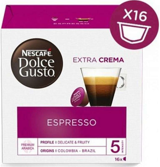 Nescafe Kaffeekapseln Espresso Extra Creme Kompatibel mit Dolce Gusto Maschine 16 Stück