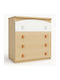 Premium Baby Dresser With 4 Drawers Sand 80x50x88cm