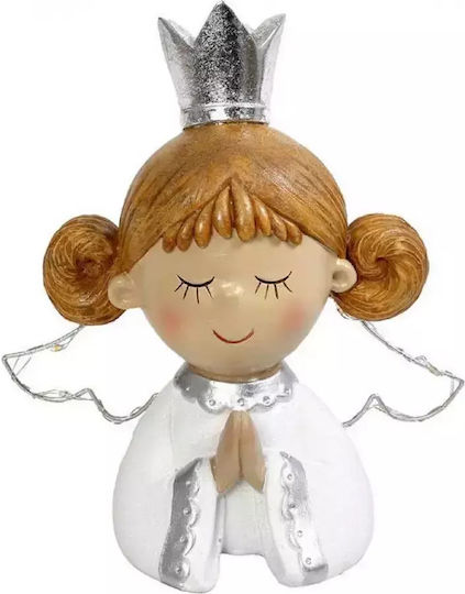 Espiel Illuminated Christmas Figure Cherub White Height 19cm
