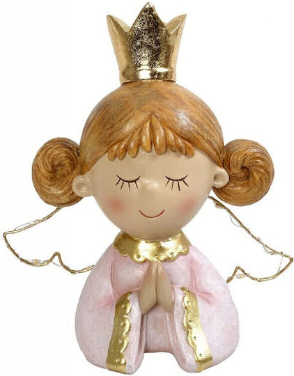 Espiel Illuminated Christmas Ceramic Figure Cherub Height 19cm