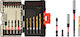 Facom 24 Set Drill Bits with Cylindrical Shank