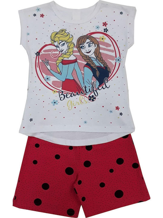 Beboulino Set Top & Bottom Kids Summer Pyjamas Red