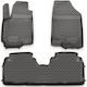 Novline Set of Front and Rear Mats 4pcs Tray Type for Kia Venga Gray