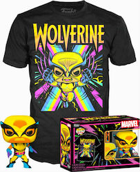 Funko Pop! Tees Marvel: Marvel - Wolverine Black Light Special Edition