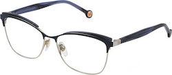 Carolina Herrera Metal Eyeglass Frame Navy Blue VHE188 0492