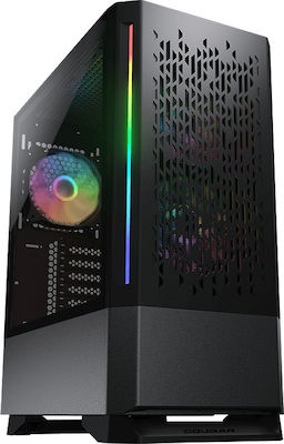 Cougar MX430 Air RGB Gaming Midi Tower Computer Case with Window Panel Black