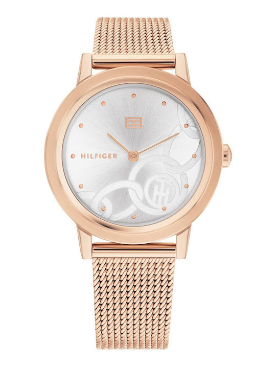 Tommy Hilfiger Maya Γυναικείο Ρολόι 34mm Μπαταρίας με Ροζ Χρυσό Μεταλλικό Μπρασελέ